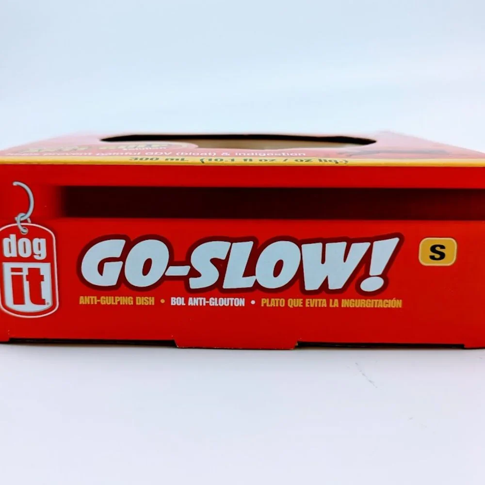 Dog It Go Slow Small Anti Gulp Dish Bowl 300 mL 10 oz New In Box NIB Prevent GDV